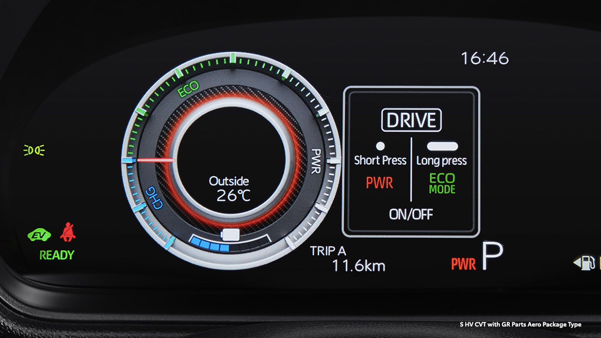 Endearing Drive Mode (ECO, Normal, Power) (All S Type)